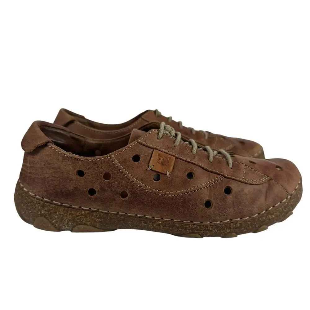 Josef Seibel Spirit of Nature Brown Leather Lace Up Comfort Shoe EU 37 US‎ 6-6.5